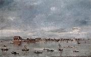 GUARDI, Francesco San Cristoforo, San Michele and Murano, Seen from the Fondamenta Nuove sh oil painting